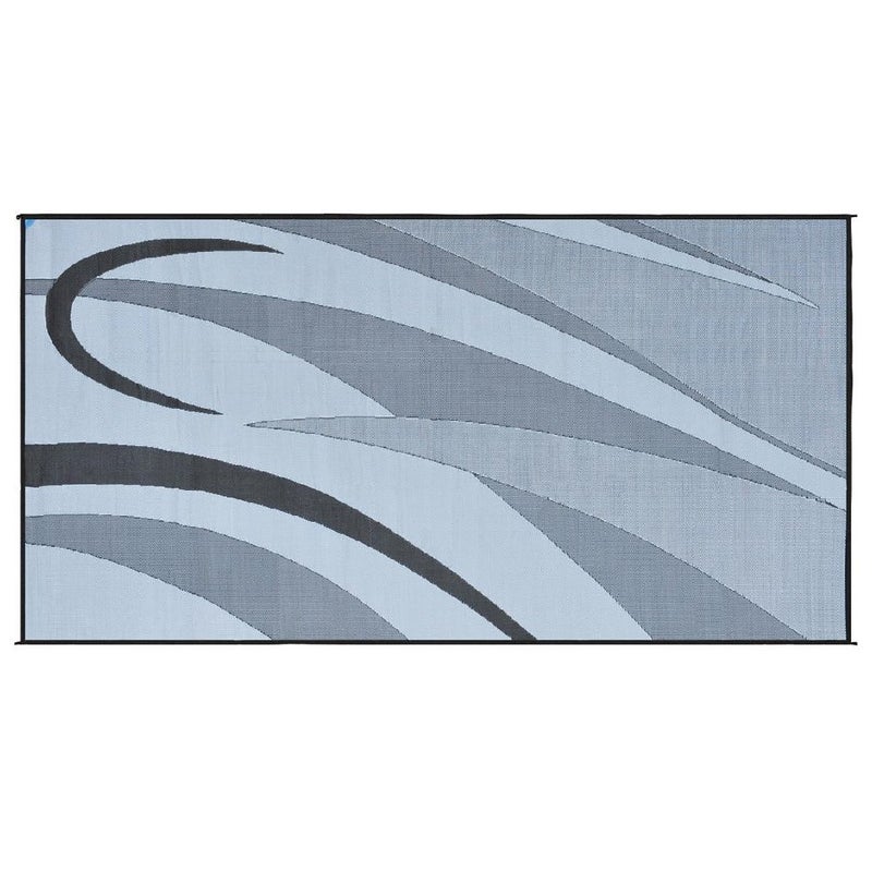 Stylish Camping GB1 8-Feet x 16-Feet RV Reversible Graphic Patio Mat, Black/Silver - Image 5